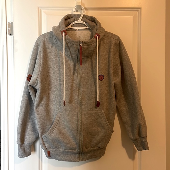 Naketano grey zip hoodie size XL - Picture 2 of 2